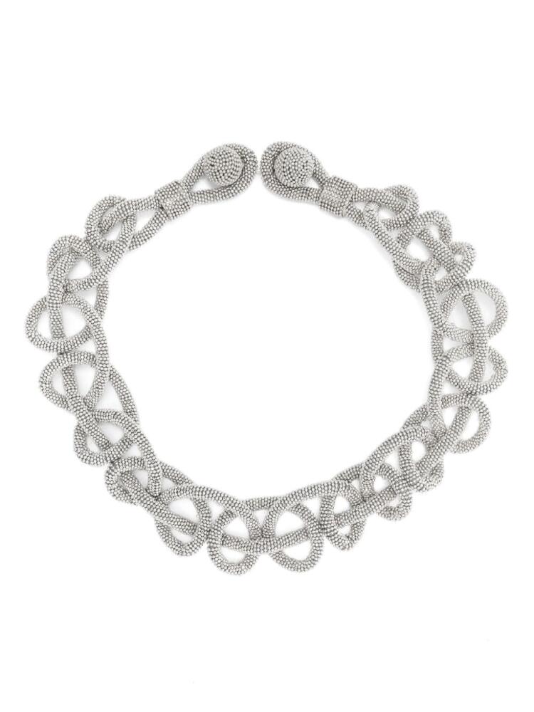 Fabiana Filippi chain-effect rhinestone necklace - Silver Cover