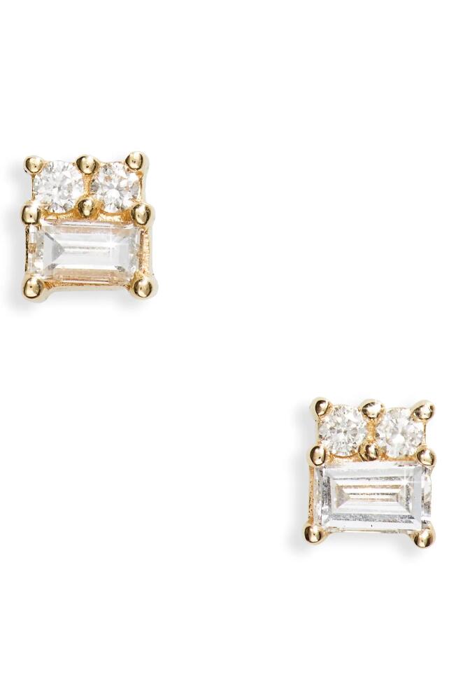 Dana Rebecca Designs Sadie Mini Diamond Stud Earrings in Yellow Gold Cover