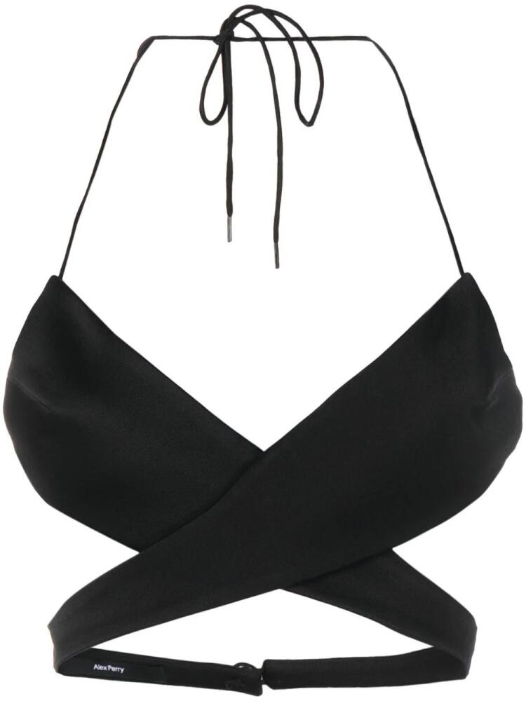 Alex Perry Hudson cut-out wraparound top - Black Cover