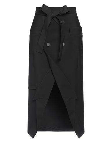 Alexander Mcqueen Woman Midi skirt Black Wool Cover