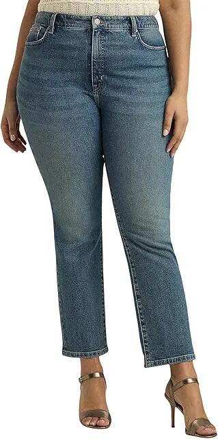 LAUREN Ralph Lauren Plus Size High-Rise Straight Ankle Jeans (Dusk Indigo Wash) Women's Jeans Cover