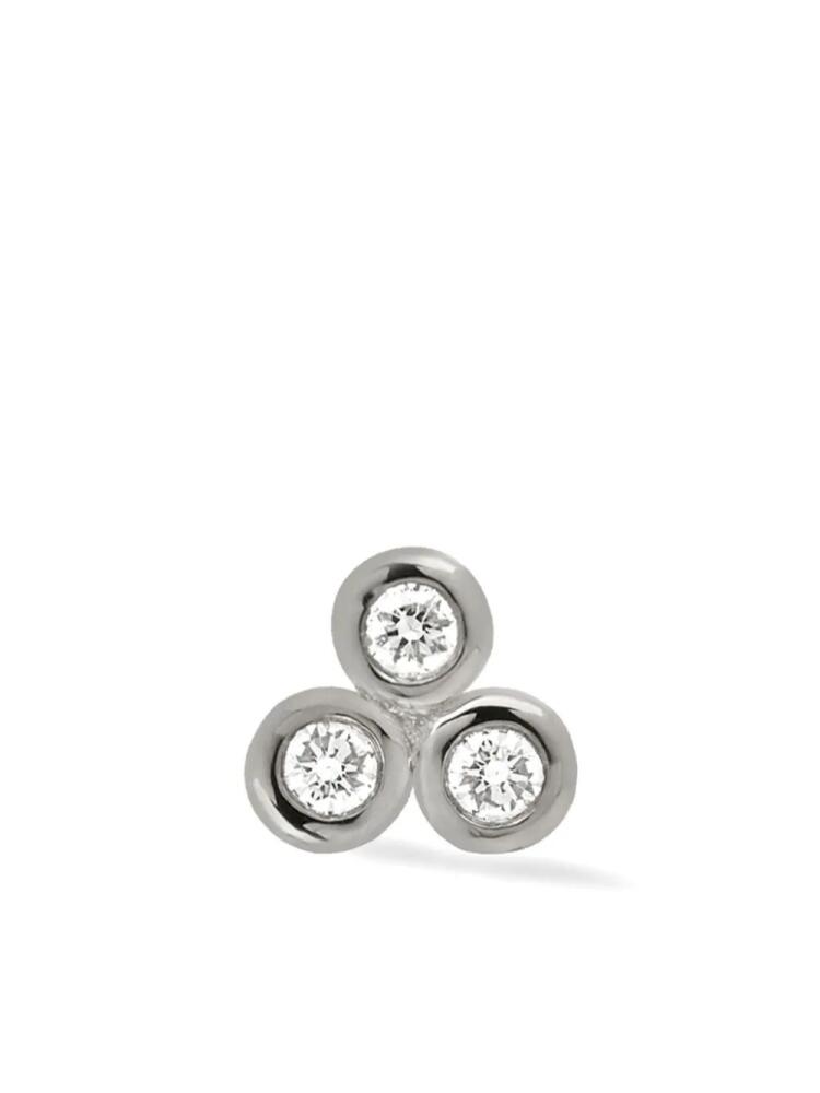 Lark & Berry 14kt white gold Trio diamond earring - Silver Cover