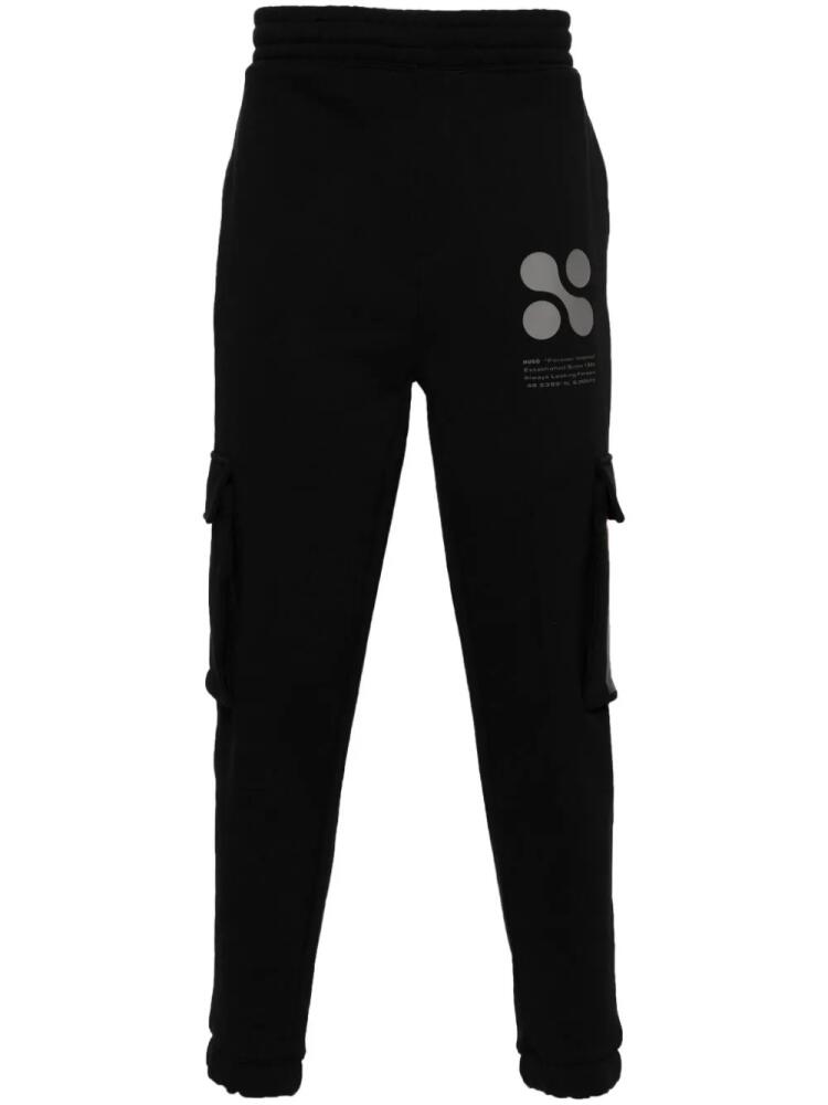 HUGO logo-print cargo pants - Black Cover