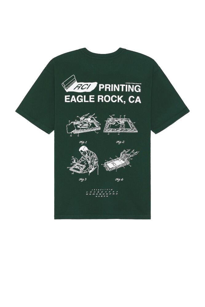 Reese Cooper Rci Printing T-shirt in Dark Green Cover