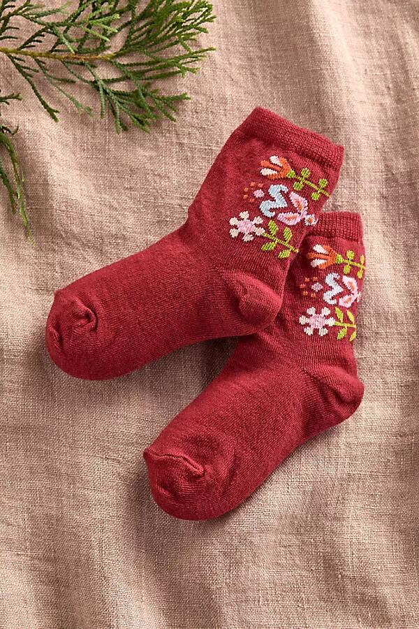 Terrain Flower Garden Wool Socks, Youth Cover