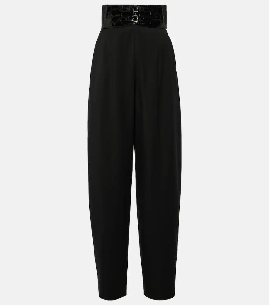 Alaïa High-rise wool wide-leg pants Cover