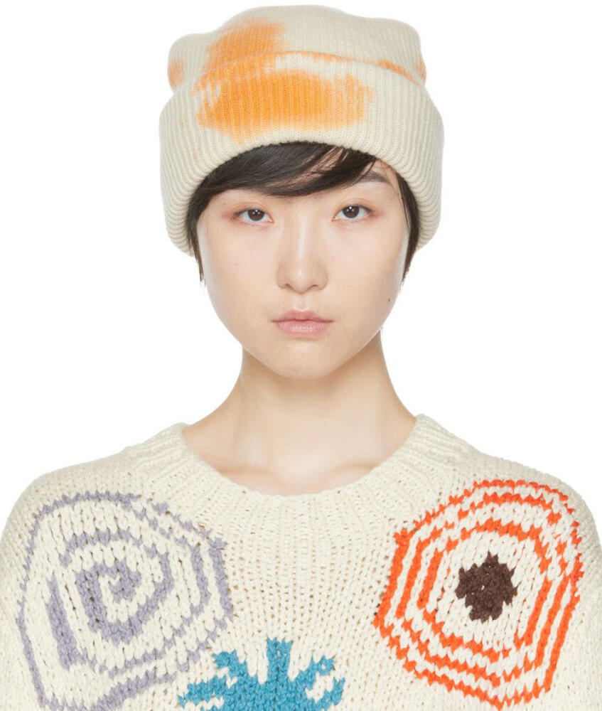 The Elder Statesman Orange Hot Ranger Beanie Cover