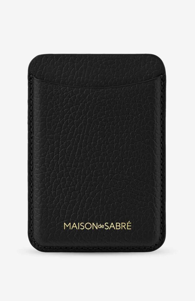 MAISON de SABRÉ Leather MagSafe Wallet in Black Caviar Cover