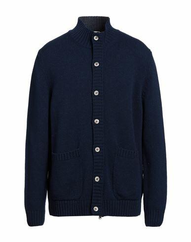 H953 Man Cardigan Navy blue Merino Wool Cover