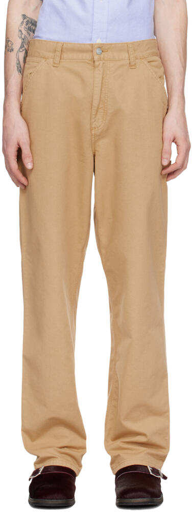 Carhartt Work In Progress Tan Single Knee Trousers Cover