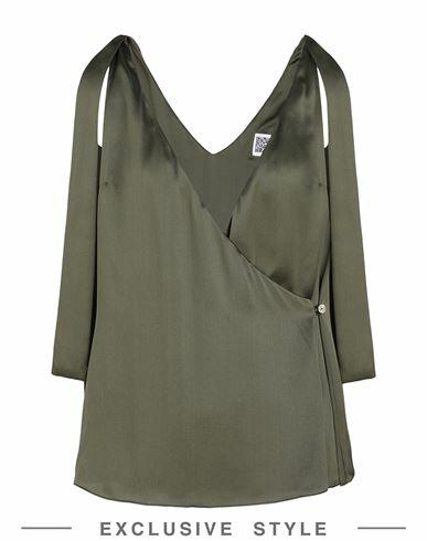 Yoox Net-a-porter For The Prince's Foundation Woman Top Dark green Silk Cover