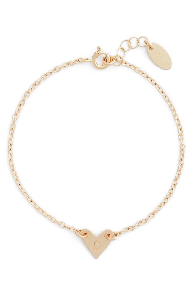 Nashelle Initial Heart Bracelet in Gold-Q Cover