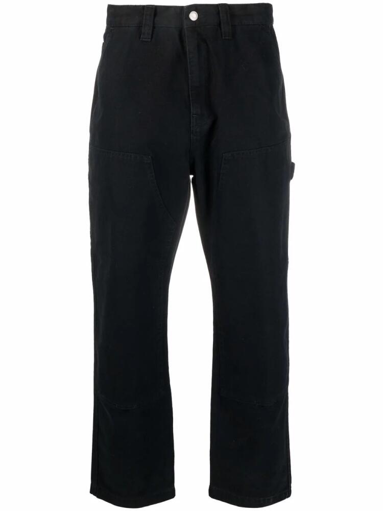 Stüssy logo-patch wide-leg jeans - Black Cover