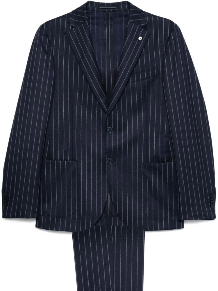 LUIGI BIANCHI MANTOVA pinstriped suit - Blue Cover