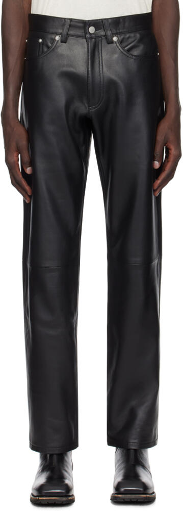 CMMN SWDN Black Joe Leather Pants Cover