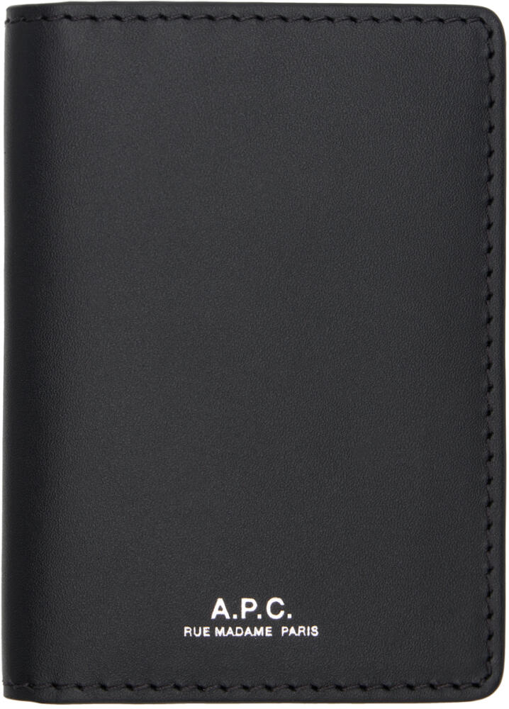 A.P.C. Black Stefan Card Holder Cover