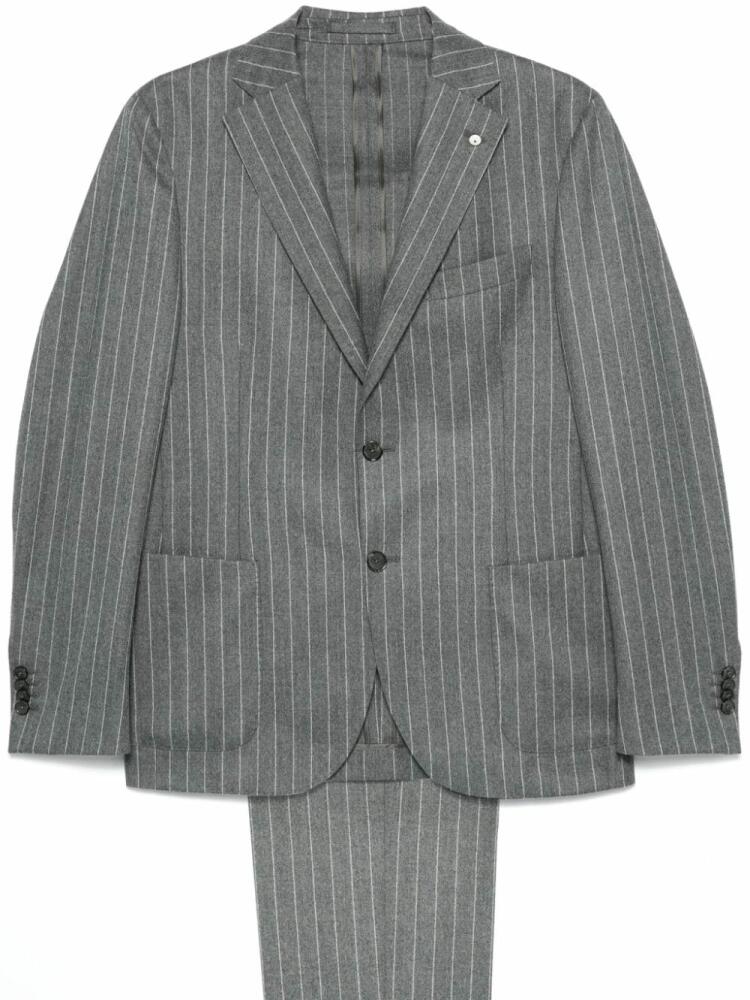 LUIGI BIANCHI MANTOVA pinstriped suit - Grey Cover