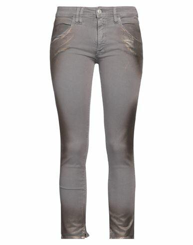 Cycle Woman Pants Dove grey Cotton, Elastane Cover