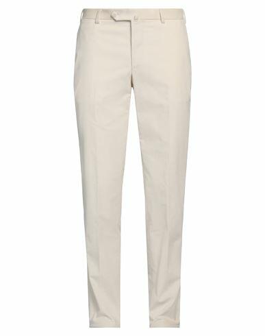 Isaia Man Pants White Cotton, Wool, Elastane Cover