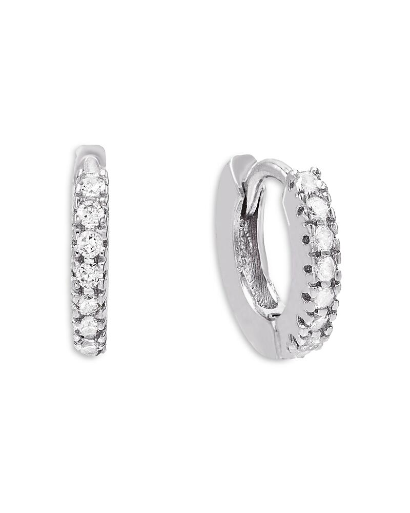 Adinas Jewels Cubic Zirconia Mini Huggie Hoop Earrings Cover