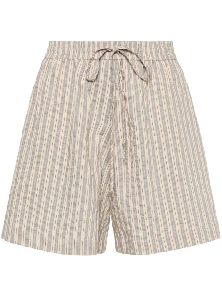 Alysi striped cotton shorts - Neutrals Cover