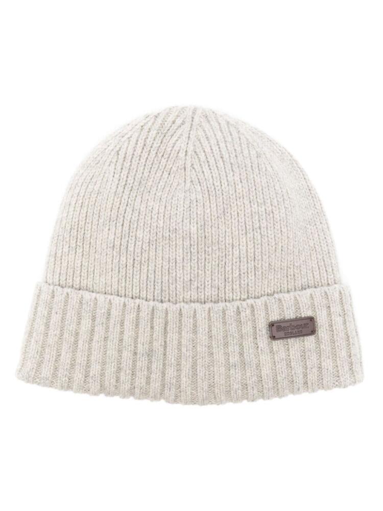 Barbour Carlton ribbed-knit beanie - Grey Cover