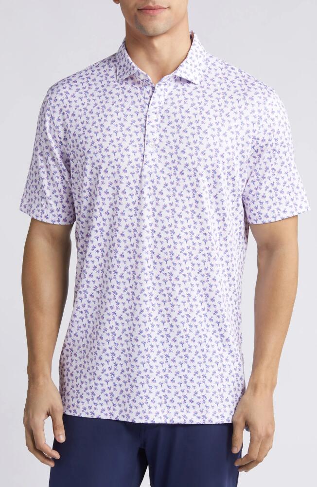 johnnie-O Vern Floral Performance Golf Polo in Lake Cover