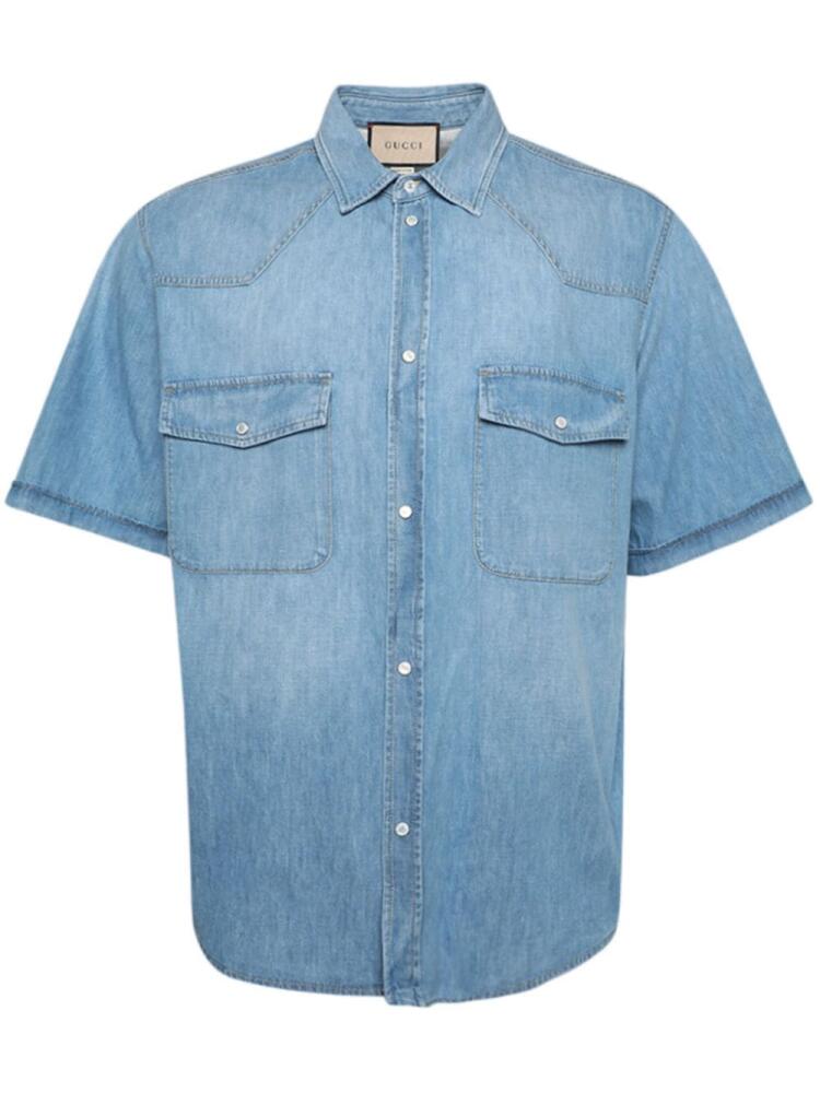 Gucci denim short-sleeve shirt - Blue Cover