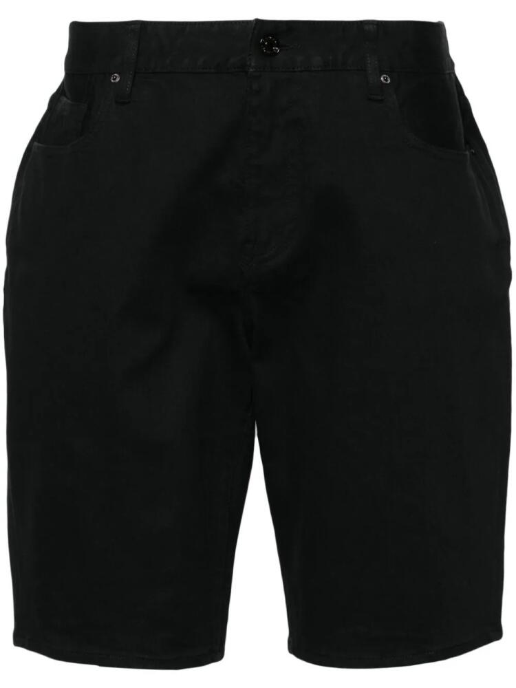 Armani Exchange mid-rise denim shorts - Black Cover