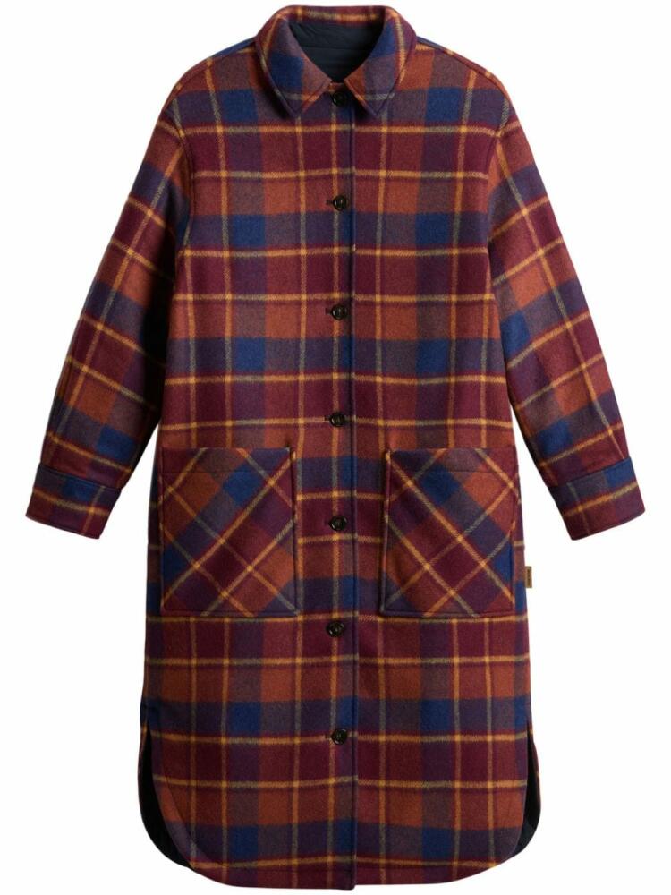 Woolrich reversible long sleeve over coat - Blue Cover