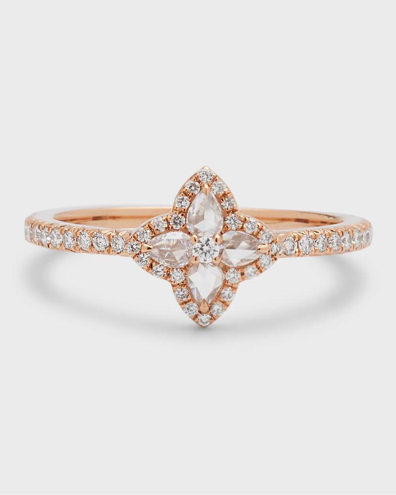 64 Facets 18k Rose Gold Blossom Motif Diamond Ring, Size 6, 0.34tcw Cover