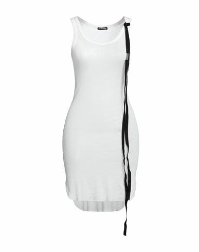 Ann Demeulemeester Woman Mini dress Ivory Cotton, Cashmere Cover