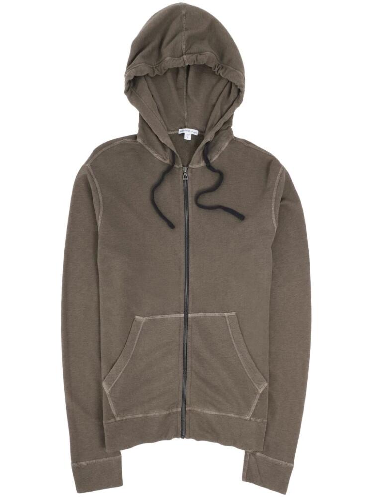 James Perse contrast-stitching hoodie - Brown Cover