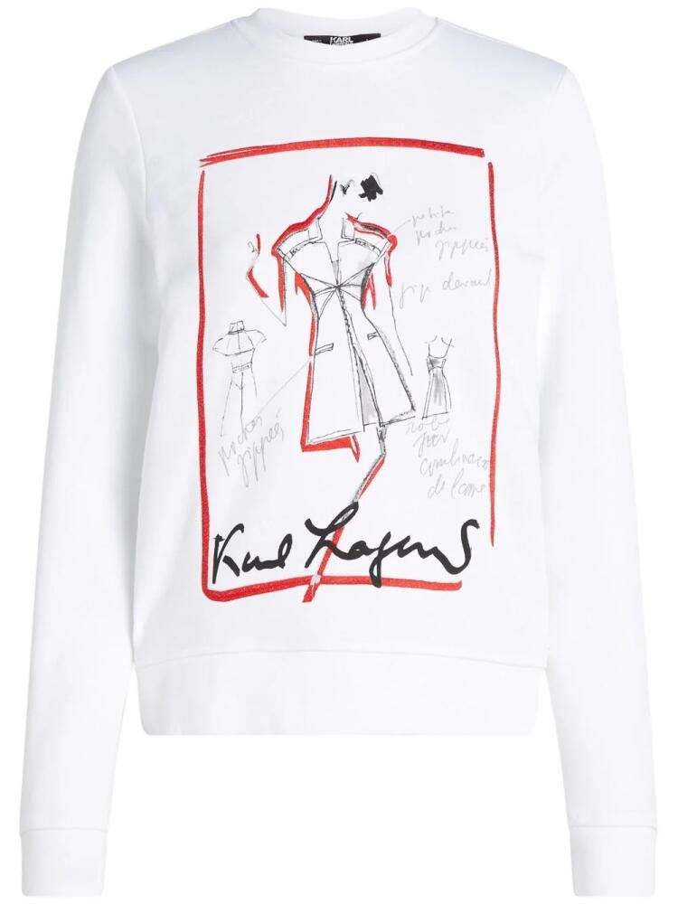 Karl Lagerfeld Karl Series graphic-print sweatshirt - White Cover