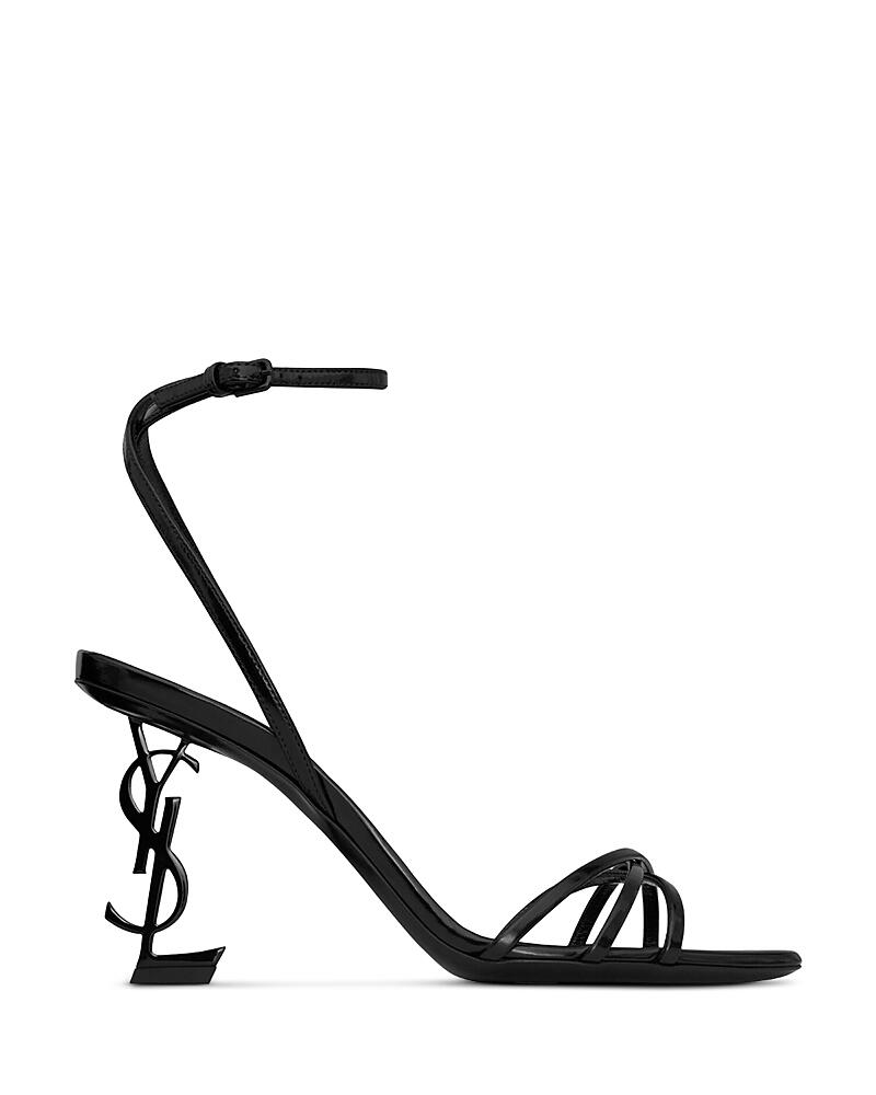 Saint Laurent Opyum Sandals in Glazed Leather Cover