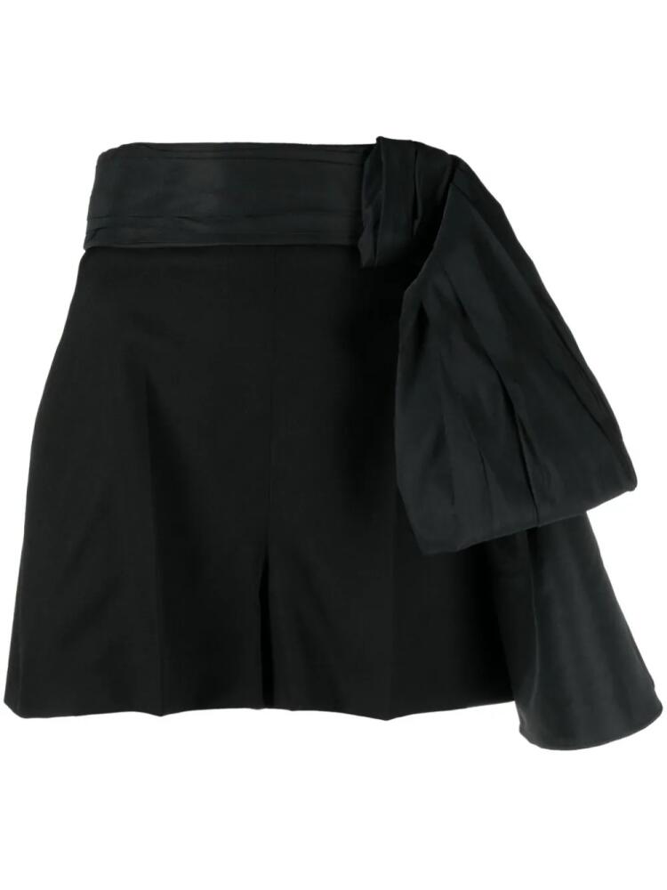 Alexander McQueen oversize-bow tailored shorts - Black Cover