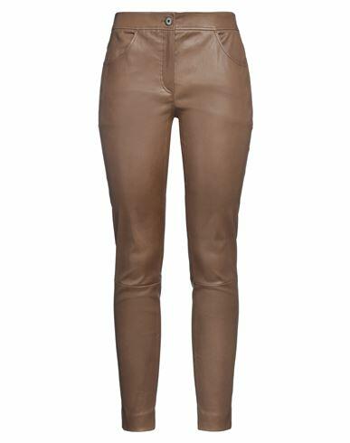 Brunello Cucinelli Woman Pants Cocoa Leather Cover