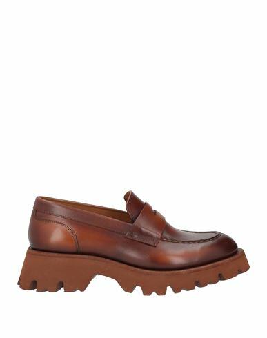 Santoni Woman Loafers Brown Leather Cover