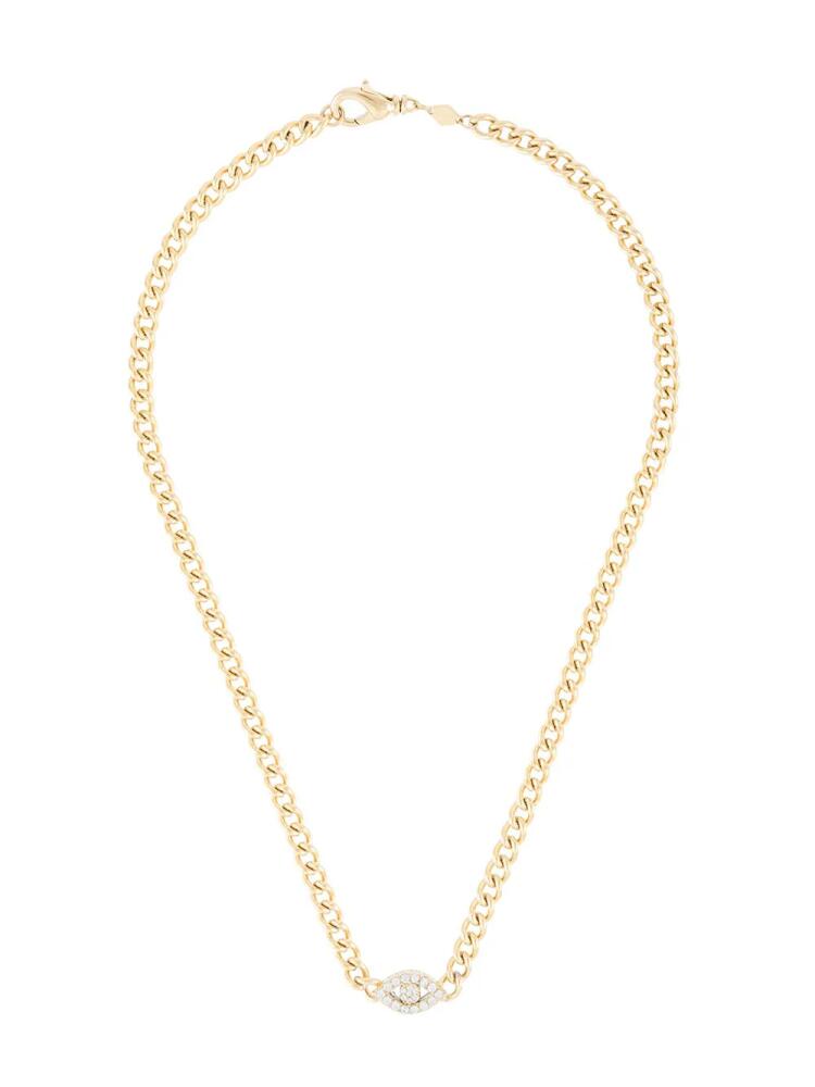 Nialaya Jewelry Evil Eye chain choker - Gold Cover