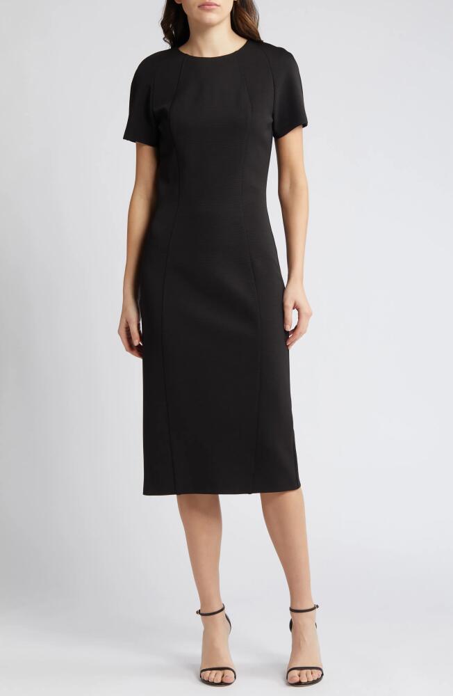 BOSS Dukea Midi Sheath Dress in Black Cover