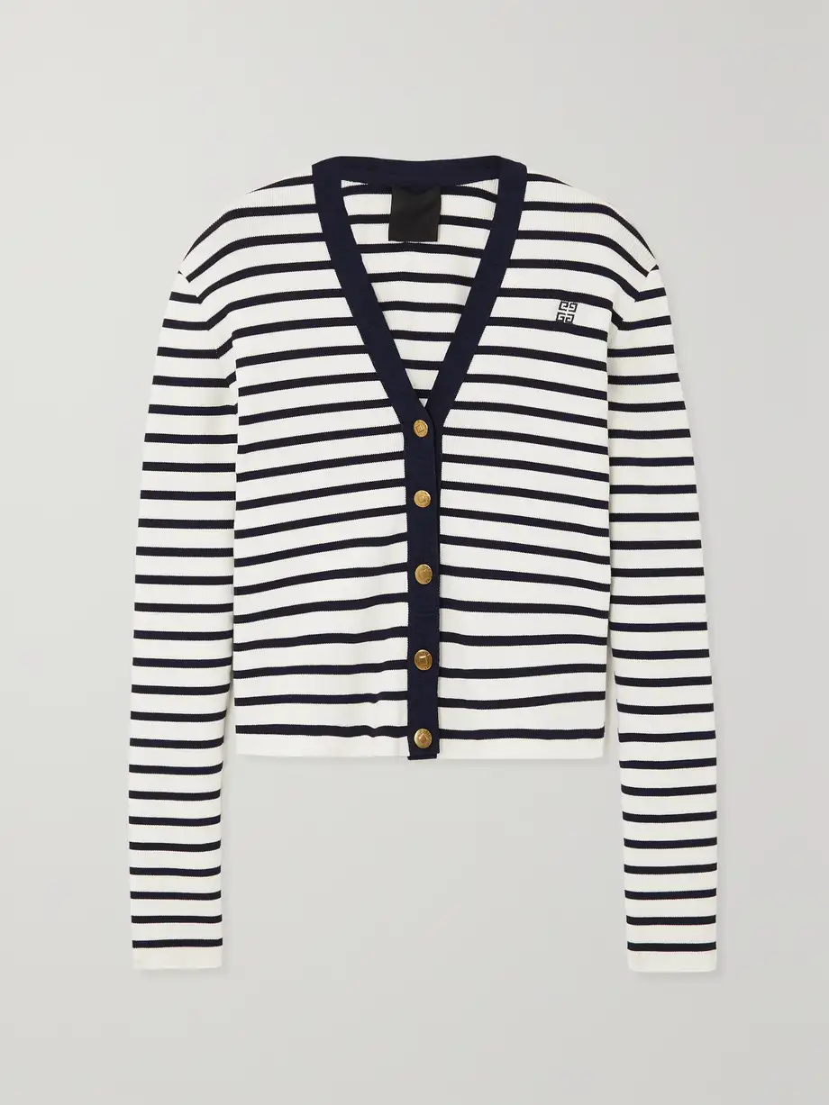 Givenchy - Striped Cotton Cardigan - White Cover