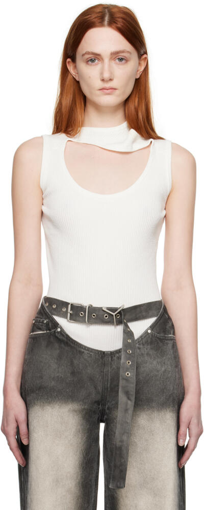 Y/Project White Triple Collar Tank Top Cover