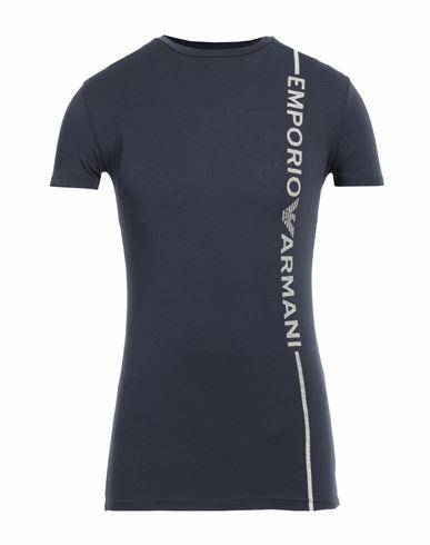 Emporio Armani Man Undershirt Midnight blue Cotton, Elastane Cover