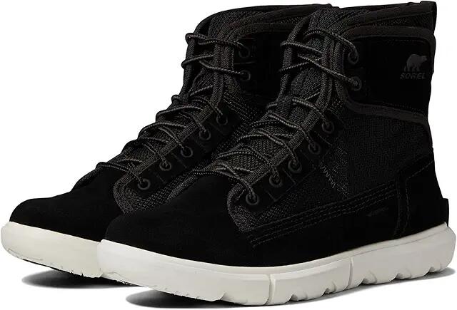 SOREL Explorer Mission Boot Waterproof (Black/Sea Salt) Men's Shoes Cover