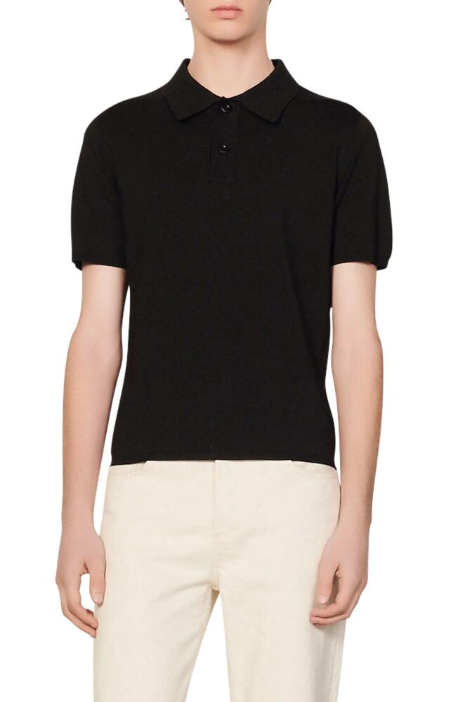 sandro Pablo Polo Sweater in Black Cover