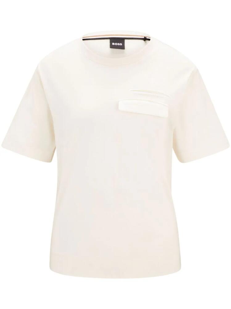 BOSS cut-out detailing T-shirt - White Cover