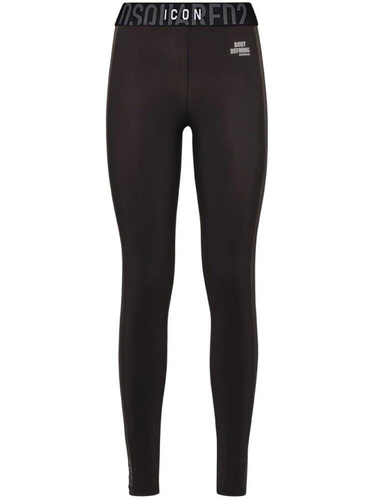 DSQUARED2 logo-waistband leggings - Black Cover