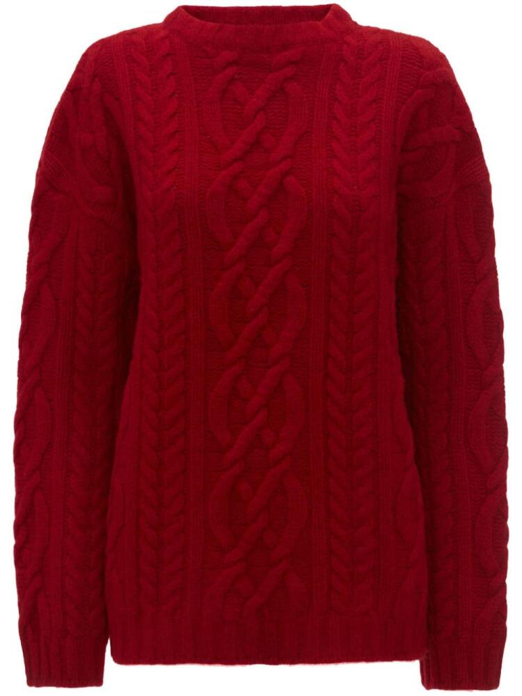 JW Anderson cable-knit crew-neck jumper - Red Cover