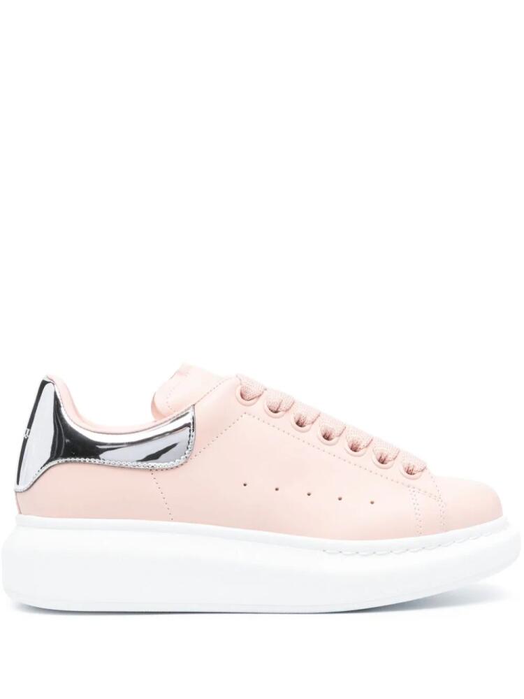 Alexander McQueen Oversized leather sneakers - Pink Cover