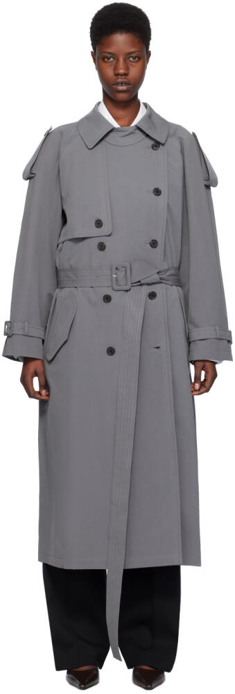 The Row Gray Avio Trench Coat Cover